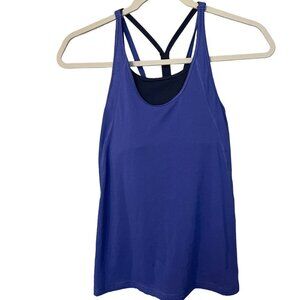 Champion C9 Women's Tank Top Shirt Built In Bra Blue XS Athletic Gym Racerback